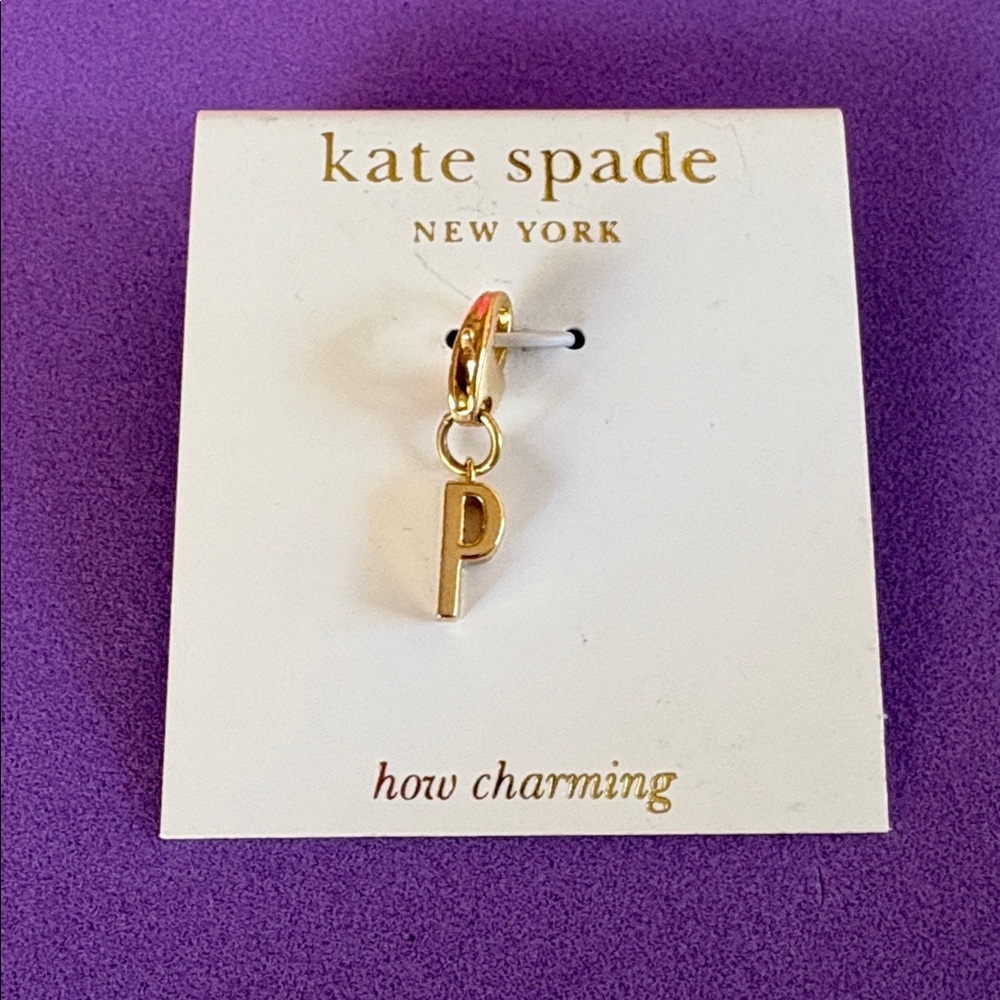 Kate Spade How Charm “P” new